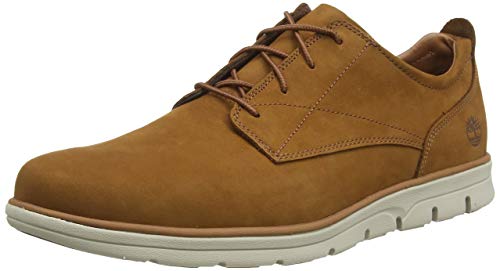 Timberland Bradstreet Plain Toe Sensorflex, Zapatos de Cordones Oxford para Hombre, Marrón (Rust Nubuck), 46 EU