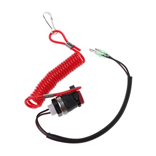 Xuniu Interruptor de Parada Cordón de Seguridad para lancha de Amarre Cordón de cordón para Yamaha Marine Mercury Tohatsu