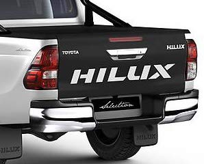 BLS Adhesivo de Vinilo con Puerta Trasera diseñado para Toyota Hilux HILUX (Gris)