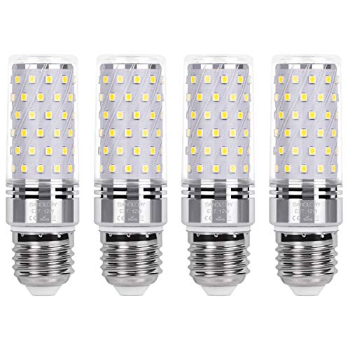 SanGlory Bombillas LED E27 12W, Blanco Frío 6000K, 1350lm LED Luz de Maiz Lampara Equivalentes a 100W Incandescente, E27 LED Bombillas Maiz de Bajo Consumo - Caja de 4 unidades