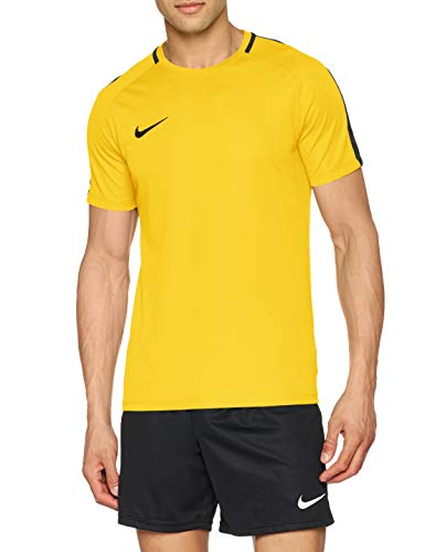 NIKE M NK Dry Acdmy18 Top SS Camiseta de Manga Corta, Hombre, Tour Yellow/Anthracite/Black, S