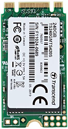 Transcend MTS420S - SSD Disco Duro Solido de 240 GB M.2 2242 SATA III, 3D TLC, hasta 560 MB/s