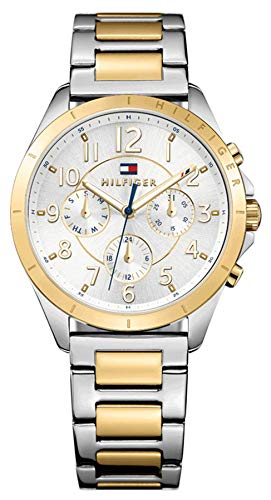 Reloj para mujer Tommy Hilfiger 1781607, mecanismo de cuarzo, diseño con varias esferas, correa de acero inoxidable.