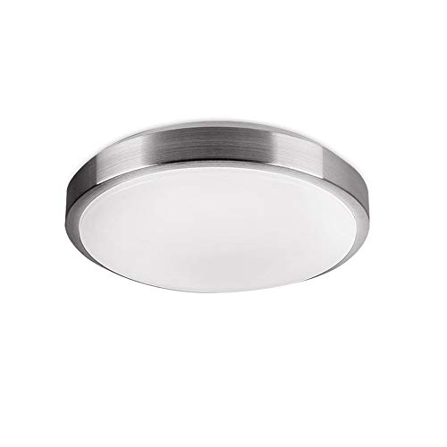 ZHMA 18W Blanco frío LED Plafón Lámpara De Techo Lámpara Iiluminación Interior, De Techo Pasillo Salón Cocina Dormitorio De La Lámpara Ahorro De Energía De Luz De Plata