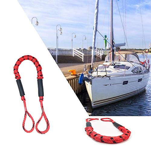 Hrtc - Cuerda de amarre para barco, cuerdas elásticas, ancla marina para barco, cuerda de amortiguación, amarre para amortiguador de anclaje de anclaje extensible, d, 2 Pcs