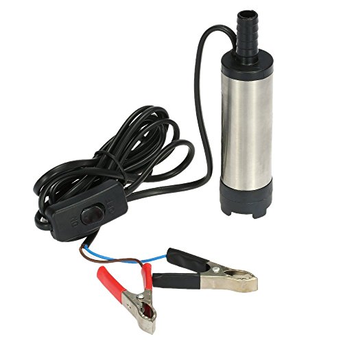 Bomba sumergible de acero inoxidable de 12 V y 38 mm para coche, camioneta, caravana o barco, bomba de agua de transferencia para aceite, combustible diésel