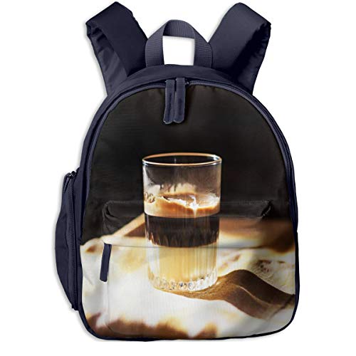 Mochilas Infantiles, Bolsa Mochila Niño Mochila Bebe Guarderia Mochila Escolar con Leche Condensada de Café para Niños De 3 A 6 Años De Edad