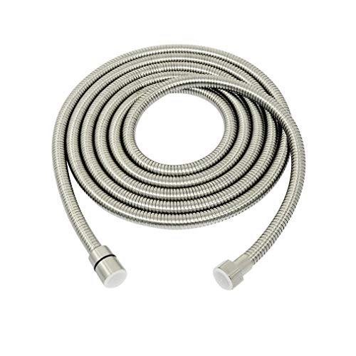 PHASAT Mangueras de Ducha Flexible de Ducha de Baño 3.5 Metros (138-Inch) Accesorios de Cobre Alto Flujo Extra Larga de Acero Inoxidable A3107N-3.5