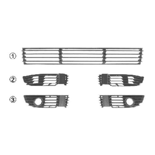 Van Wezel 5837590 rejilla para parachoques