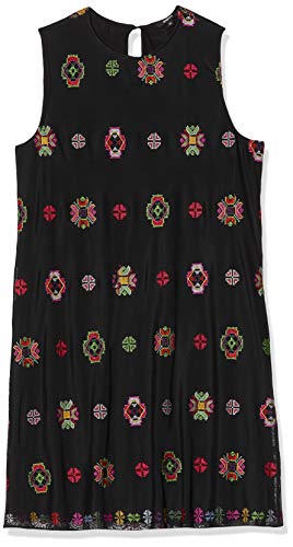 Desigual Vest_Tresor Vestido, Negro (Negro 2000), 48 (Talla del Fabricante: 46) para Mujer