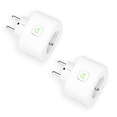 Enchufe Inteligente, Wi-Fi Smart Plug, Mide el Consumo, 16A 3680W, con Control Remoto Meross App. Compatible con Alexa, Google Assistant y SmartThings. Modelo MSS310. Paquete de 2.