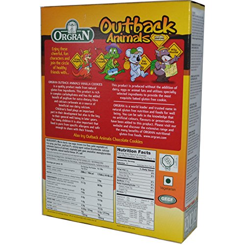 Orgran Outback Animals Caja de Galletas, Sabor Vainilla - 175 gr