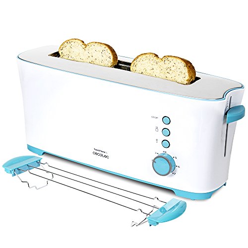 Cecotec Toast&Taste 1L - Tostadora con Capacidad para dos Tostadas, Ranura XL, 7 Posiciones de Tostado, Función Descongelar y Función Recalentar, 1000 W de Potencia