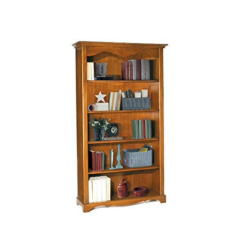 InHouse srls Librería, Estilo Clasico, en Madera Maciza y MDF con Acabado Nogal Pulido - Medidas 120 x 40 x 210 …