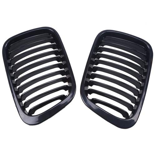 Piezas de automóviles Carreras de coches de la parrilla for B-M-W Serie 3 E46 compacto 325ti / 328i / 320i / 316Ti / 330d 2001-2005 del frente del coche Centro Grille Parrillas (Color : Gloss Black)