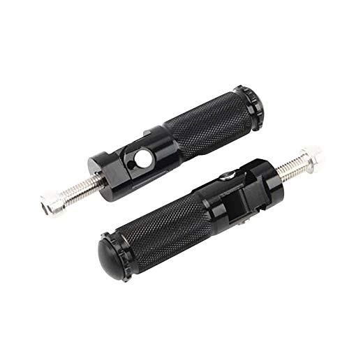 TOOGOO Negro 8 Mm CNC Motocicleta Universal Pies Plegables para Los Pies Resto Trasero Racing Cruiser Chopper Cafe Racer Old School Bobber Bicicleta De Tierra