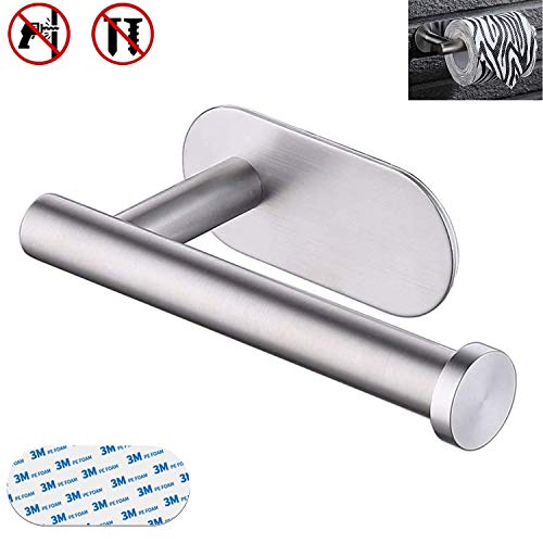 Portarrollo para Papel Autoadhesivo Portarrollos baño, Acero Inoxidable Portarrollos Sin Taladro para WC Baño Cocina