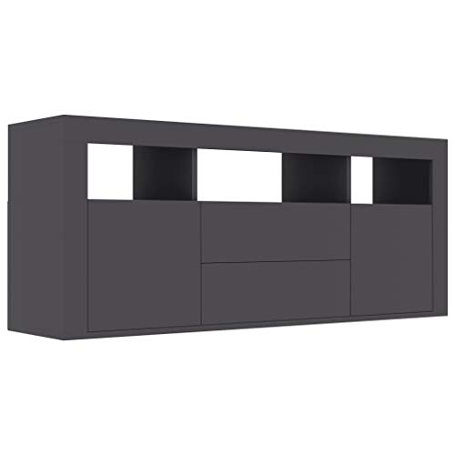 vidaXL Mueble para TV Salón Comedor Mesa Centro Televisión Televisor Equipo de Música Armario Bajo Almacenaje Soporte Aglomerado Gris 120x30x50cm