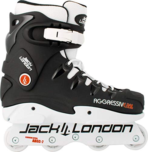 JACK LONDON Patines Linea Aggressive Stunt Patines en línea + ULTRAPOWER® Mochila de cordón | Hombres | Mujeres | ABEC7 Carbon Steel 608ZZ | Tallas 40-46 (41EU)