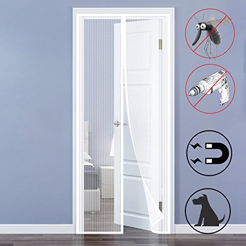 QH-Shop Mosquitera Puertas, Mosquitera Magnética Automático para Puertas Cortina de Sala de Estar la Puerta del Balcón Puerta Corredera de Patio 120 x 220cm