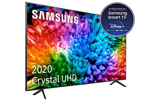 Samsung Crystal UHD 2020 55TU7105- Smart TV de 55" con Resolución 4K, HDR 10+, Crystal Display, Procesador 4K, PurColor, Sonido Inteligente, Función One Remote Control y Compatible Asistentes de Voz