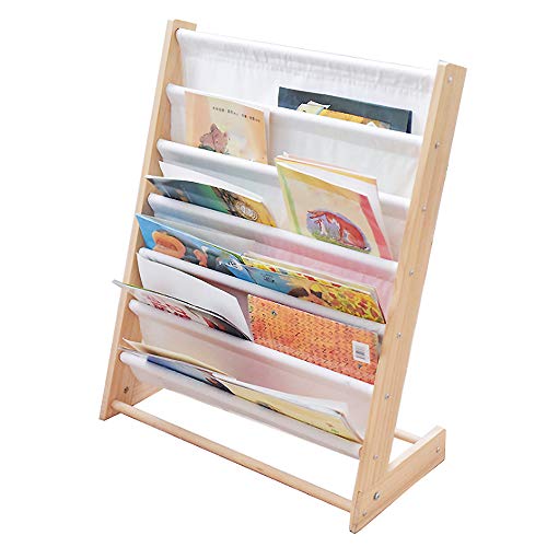 YGBH Madera Estante estantería estantería de Madera Maciza Bookcase Simple de los niños Hecho de Tela de algodón y Pino bastidores adecuados para la habitación de los niños Sala de Estar