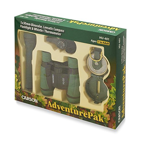 Carson AdventurePak Prismáticos 30mm y Accesorios para Actividades al Aire Libre