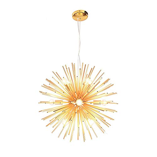 Dellemade Sputnik - Lámpara colgante de 12 luces para comedor, salón, cocina, oficina, cafetería, restaurante, color negro