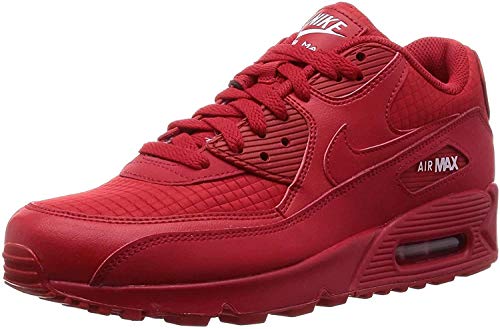 Nike Air MAX 90 Essential, Zapatillas de Gimnasia para Hombre, Rojo (Univ Red/White 602), 49 1/2 EU