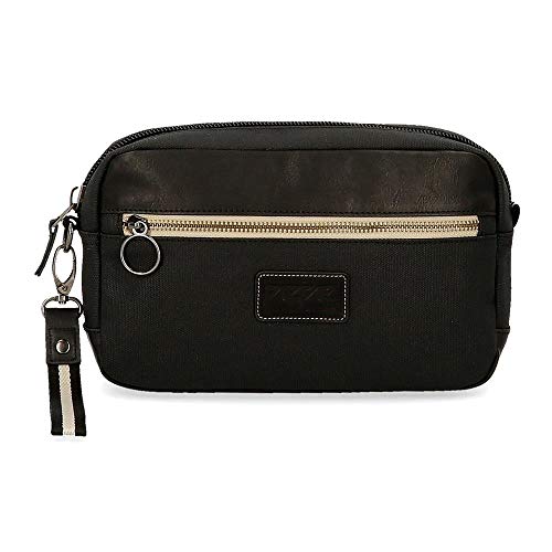 Pepe Jeans, Bolso de Mano, 24 cm, 2.21 litros, Negro