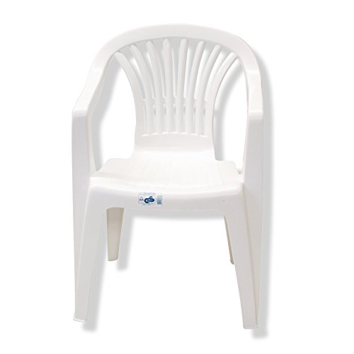 Saturnia 8330015 - Silla resina monobloc, respaldo bajo, color blanco