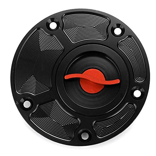 Tapon deposito rapido de copmeticion para circuito para Yamaha FZ1 FZ6 FZR YZF R1 R6 YSR50 Fazer (Rojo-negro)