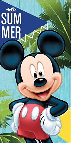 Various Toalla de Playa Infantil con Licencia Oficial Disney (Mickey Mouse)