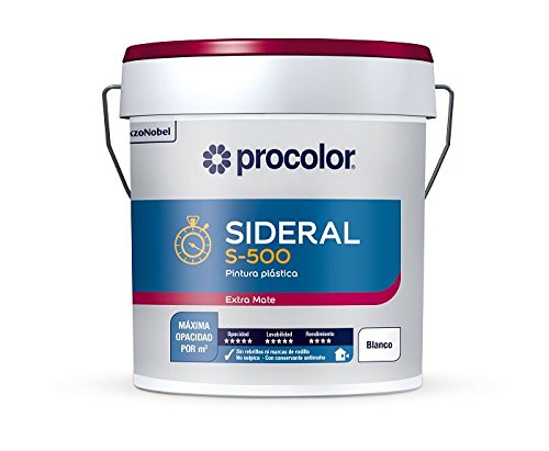 Pintura Plastica Procolor Sideral S500 Blanco mate 4 Lt