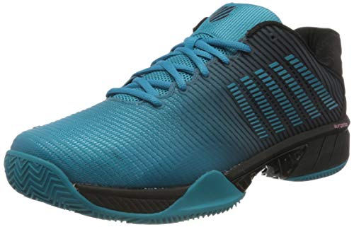 K-Swiss Performance Hypercourt Express 2 HB, Zapatillas de Tenis para Hombre, Azul (Algiers Blue/Black/Soft Neon Orange 426), 42 EU