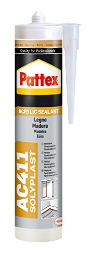 Pattex Silicona AC 411, silicona acrílica para madera tipo roble, 300 ml