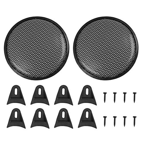 X AUTOHAUX - 2 fundas protectoras de rejilla para altavoces de coche, de 25,5 cm, para subwoofer