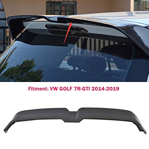 XTT Apto para Volkswagen/VW Golf 7/7.5 VII 7R-GTI 2014-2019 ABS Diseño de Fibra de Carbono ala Superior del Coche Spoiler de Techo Trasero