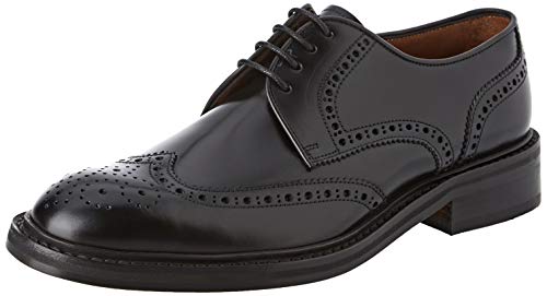 Lottusse L6724, Zapatos de Cordones Brogue para Hombre, Negro (Jocker P. Negro), 45 EU