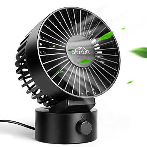 SIMBR Ventilador USB Mini con 2 Velocidades Ventilador Portátil y Silencioso de Mesa con Cable USB 1.8m Certificado por CE, ROHS y PCC