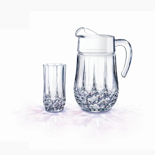 Cristal D'arques Longchamp Diamax - Juego de Vasos y Jarra (7 Piezas)