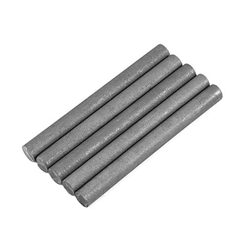 Varilla de Carbono - Electrodo de Grafito Longitud de Barra de Cilindro 100 mm Diámetro 10 mm 5 Piezas Color Negro 99.9%
