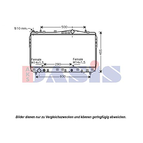 AKS Dasis 520085N Radiador, refrigeración del motor