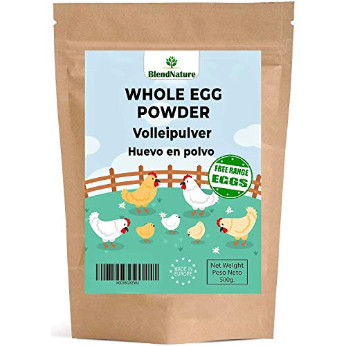 Huevo en Polvo 500 g – Procedencia 100% Gallina en Libertad FREE RANGE– Natural sin Gluten –Sin Aditivos ni Conservantes – Ideal Campings Acampadas etc.- Para Tortillas Revueltos y Reposteria.