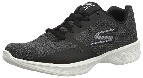 Skechers Go Walk 4-Desire, Zapatillas para Mujer, Negro (Black Purple Bkpr), 38 EU