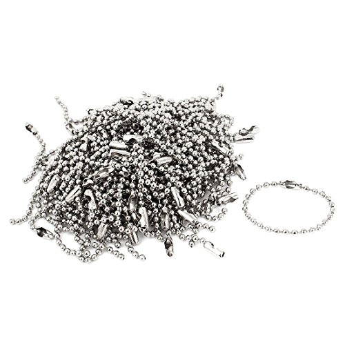 Cadenas de bolas - TOOGOO(R) 100 piezas cadenas de 10cm de longitud de bolas de 2,4mm de acero inoxidable de tono de plata