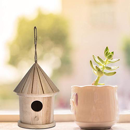 Miju Nido para Pájaros,Casa De Madera para Pájaro Casitas para Pájaros Caja Nido para pequeños pájaros como blaum Hierro petirrojo Gorriones Decoración de Jardín Terraza O Balcón Top Sale