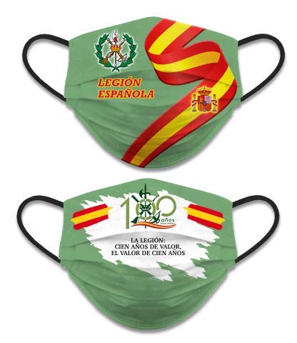 Pack 2 ud. Accesorio Facial Reversible Legión Española Nivel 3. No homologada. 2-30654