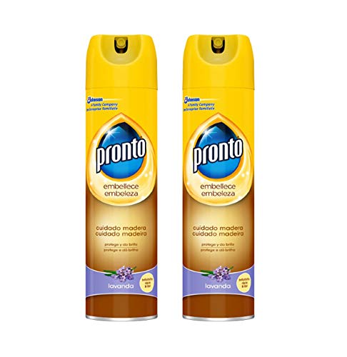 Pronto - Limpiador de Madera aroma Lavanda para muebles en spray - 300 ml [Pack de 2]