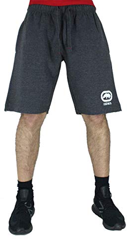 Ecko para Hombre de Diseño Casual de Algodón Verano Pantalones Cortos, Negro, Azul, Azul Marino - Carbón, Large